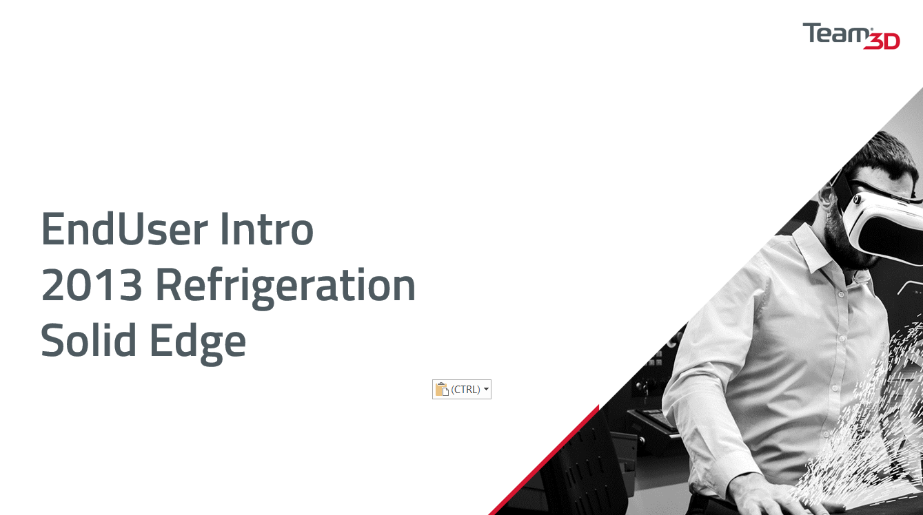 EndUser Intro 2013 Refrigeration Solid Edge