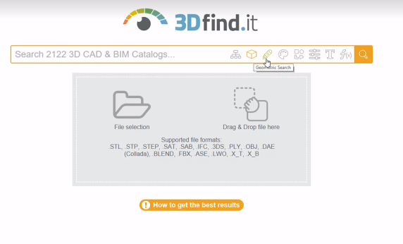 Solid Edge 2021 Semplifica il processo di ricerca di modelli 3D utilizzando un motore di ricerca visuale di nuova dimensione: 3Dfindit.com per Solid Edge