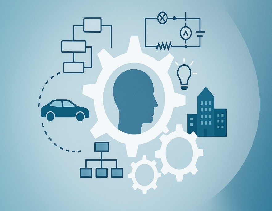 Schema Ingegneria di Sistema e modello funzionale Siemens NX MCD.